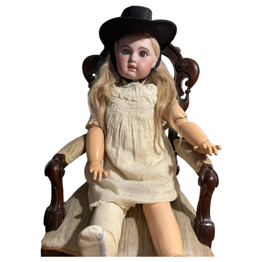 Antique Large 32" French Doll 1907 Paper Label BeBe Jumeau Beautiful