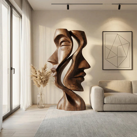 Artistic Wood Carved Display Ornament