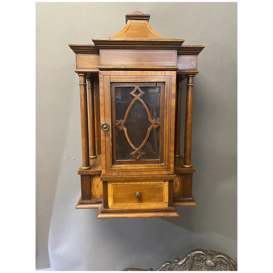 C. 1900 Pair of English Edwardian Period Hanging Cabinets