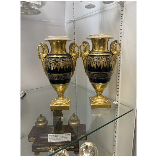 Late 19th C. Pair of French Porcelain Vases